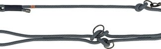 Trixie Trixie soft rope hondenriem verstelbaar zwart / grijs