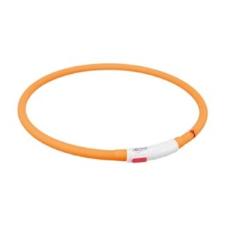 Trixie Trixie lichtgevende halsband hond usb siliconen oplaadbaar oranje