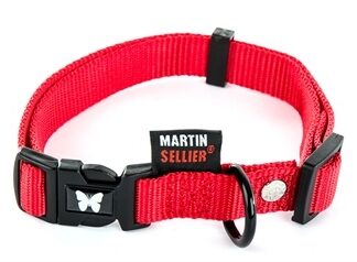 Martin Martin halsband verstelbaar nylon rood