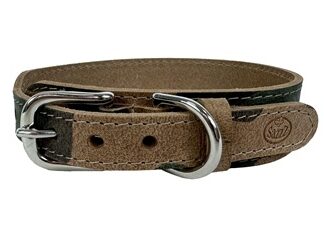 Sazzz halsband hond boho vintage leer camouflage