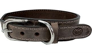 Sazzz halsband hond boho vintage leer bruin