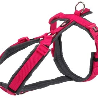 Trixie Trixie hondentuig Y premium trekking fuchsia / grijs