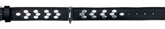 Trixie Trixie halsband hond active leer met applicaties zwart