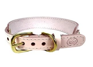 Sazzz halsband hond sweetie classic leer roze