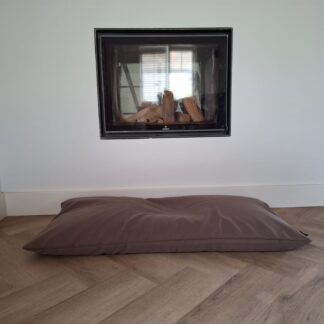 Hondenbed bench kussen taupe 110 x 55 cm