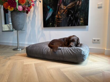 Dog's Companion® Hondenbed muisgrijs double ribcord
