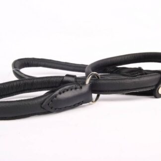 Leren retrieverlijn 120 of 180 cm (met dubbele stop)